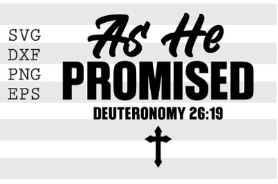 As he promised deuteronomy 26 19 SVG