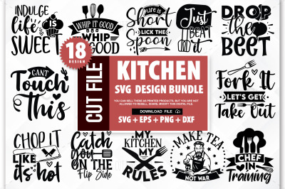 Kitchen SVG Bundle,Hand lettered Kitchen Quote SVG, Baking Svg