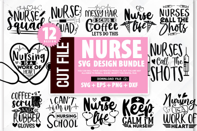 Nurse Svg Bundle, Nurse Svg, Nurse Hat Svg, Heartbeat Svg, Hospital
