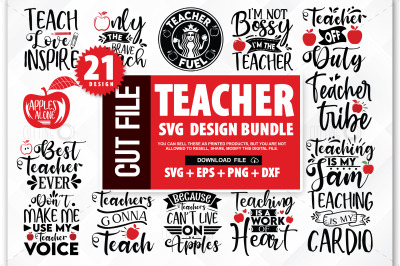 Teacher SVG Bundle, Teacher SVG, School Svg, Teach Svg