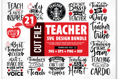 Teacher SVG Bundle&2C; Teacher SVG&2C; School Svg&2C; Teach Svg