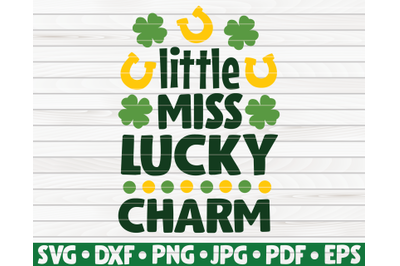 Little miss lucky charm SVG | St. Patrick&#039;s Day