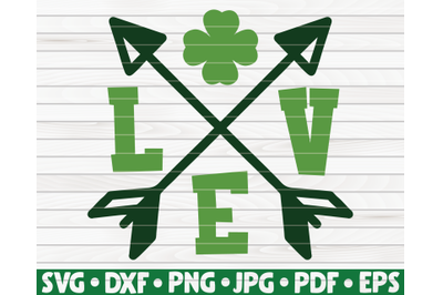 Love sign with arrows and shamrock SVG | St. Patrick&#039;s Day