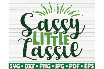 Sassy little Lassie SVG | St. Patrick&#039;s Day