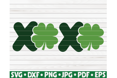 XoXo with shamrock SVG | St. Patrick&#039;s Day