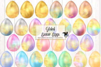 Gilded Easter Eggs Clipart