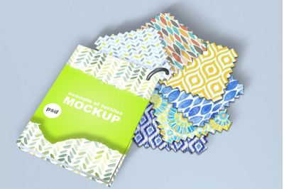 Mockup template textile book