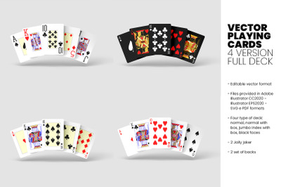 Vector Playing Cards - 4 Version - Full deck