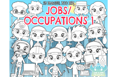 Jobs/Occupations 1 Digital Stamps - Lime and Kiwi Designs