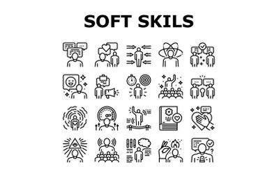 Soft Skills People Collection Icons Set Vector