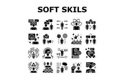 Soft Skills People Collection Icons Set Vector