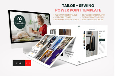 Tailor - Sewing Fashion Craft Power Point template