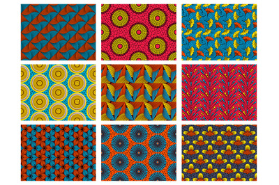 African wax pattern. Abstract floral seamless ornament&2C; vintage decora