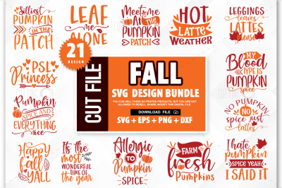 Fall SVG Bundle, Autumn Svg, Pumpkin Svg Files