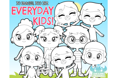 Everyday Kids Digital Stamps - Lime and Kiwi Designs