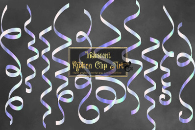 Iridescent Ribbons Clipart