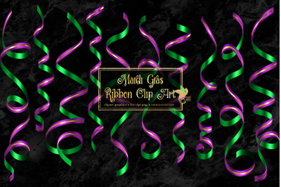 Mardi Gras Ribbons Clipart