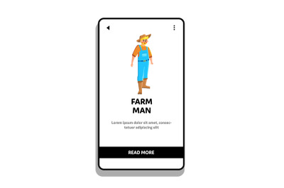 Farm Man Agronomist In Work Suit Standing Vector