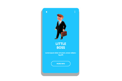 Little Boss Businessman In Business Suit Vector