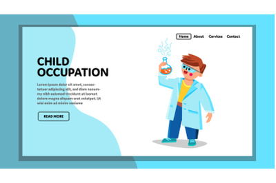 Child Occupation And Scientific Development Vector