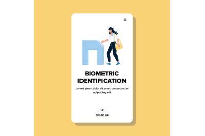 Biometric Identification Security Equipment Vector