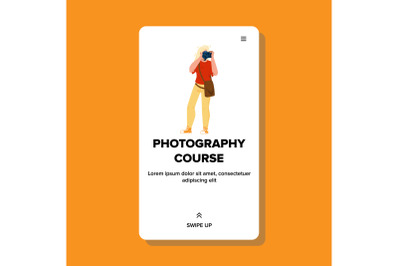 Photography Course Student Learning Lesson Vector