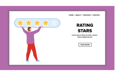 Rating Stars Putting Customer Or Service Vector