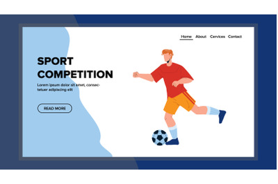 Sport Competition Game Play Football Player Vector