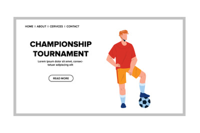 Champion Tournament Soccer Game On Stadium Vector