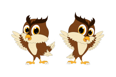 cute owl animal cartoon