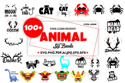 100+ ANIMAL SVG BUNDLE
