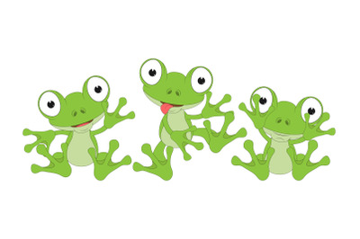 cute frog animal cartoon, simple vector illustration