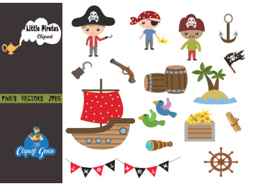 Pirates clipart, kids pirates clipart, clip art&amp; SVG