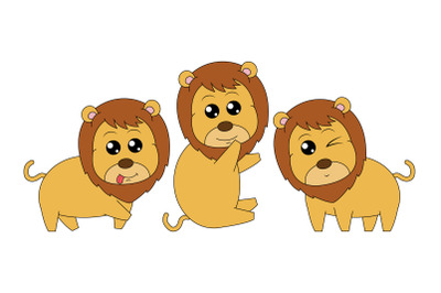 cute lion animal cartoon