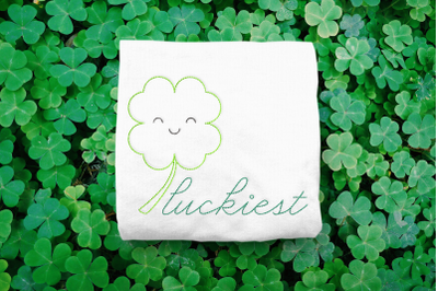 Linework St. Patrick&#039;s Day Luckiest Clover | Embroidery