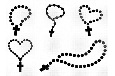 rosary svg, rosary clipart, png, dxf logo