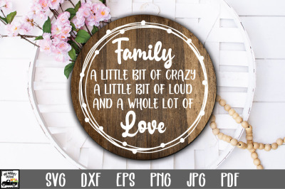 Family SVG File | Round Sign SVG File