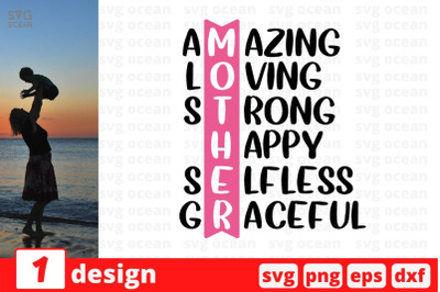 Amazing loving strong happy selfless graceful SVG Cut File