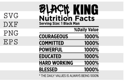 Black king nutrition facts ... SVG