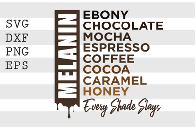 Melanin Ebony Chocolate Mocha Espresso Coffee.. SVG