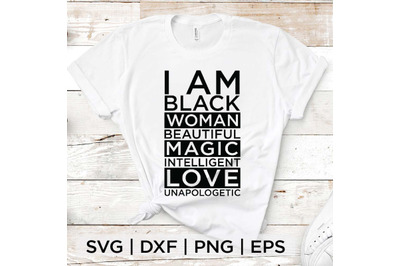 I Am Black SVG