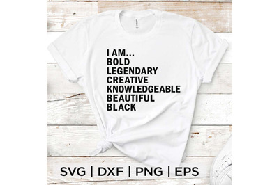 I Am Black SVG