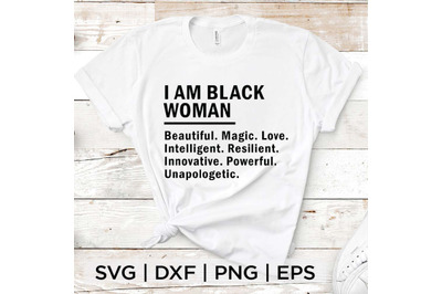 I am Black Woman SVG