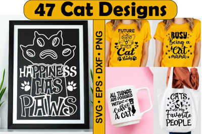 Cat Quotes svg bundle, kitty T shirt Clipart
