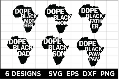 6 Dope Black Designs SVG