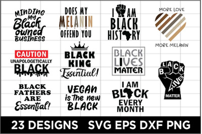 23 Black Matter Designs SVG