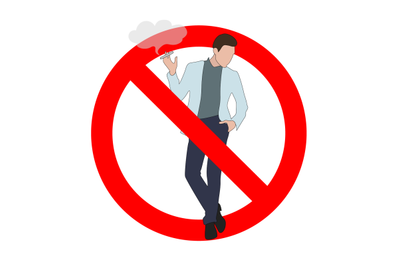 Ban smoking in public place, forbidden e-cigarette and vape