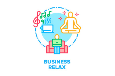 Business Relax Vector Concept Color Illustration