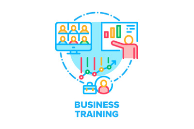 Business Training Webinar Vector Concept Color