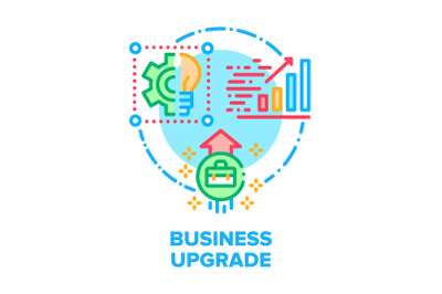 Business Upgrade Vector Concept Color Illustration